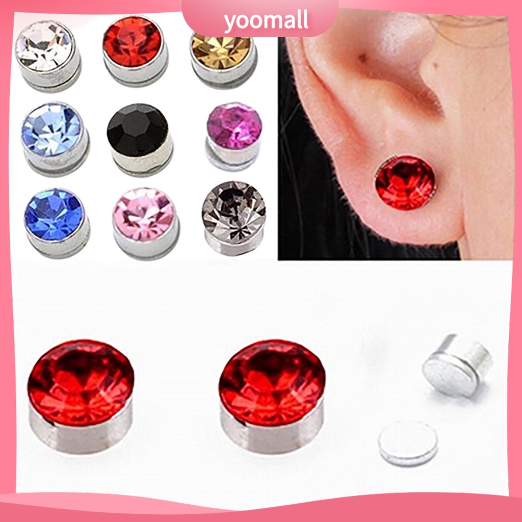 Khuyên tai nam châm đính đá thời trang thanh lịch dành cho cả nam và nữ