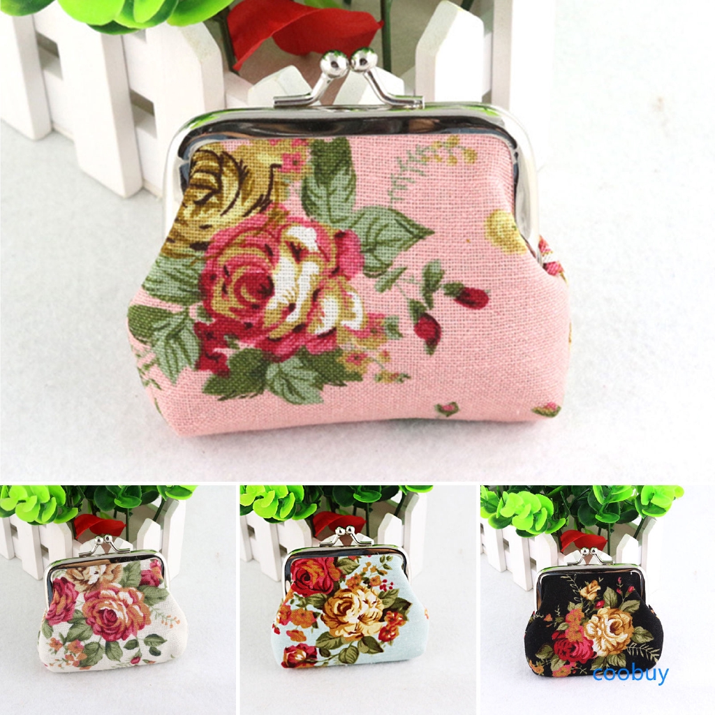 Ví tiền hình hoa hồng vintage cho nữ