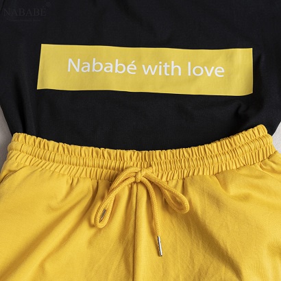 Bộ nữ mặc nhà quần áo thun cotton cute xuân hè WITH LOVE NLB00091-WF