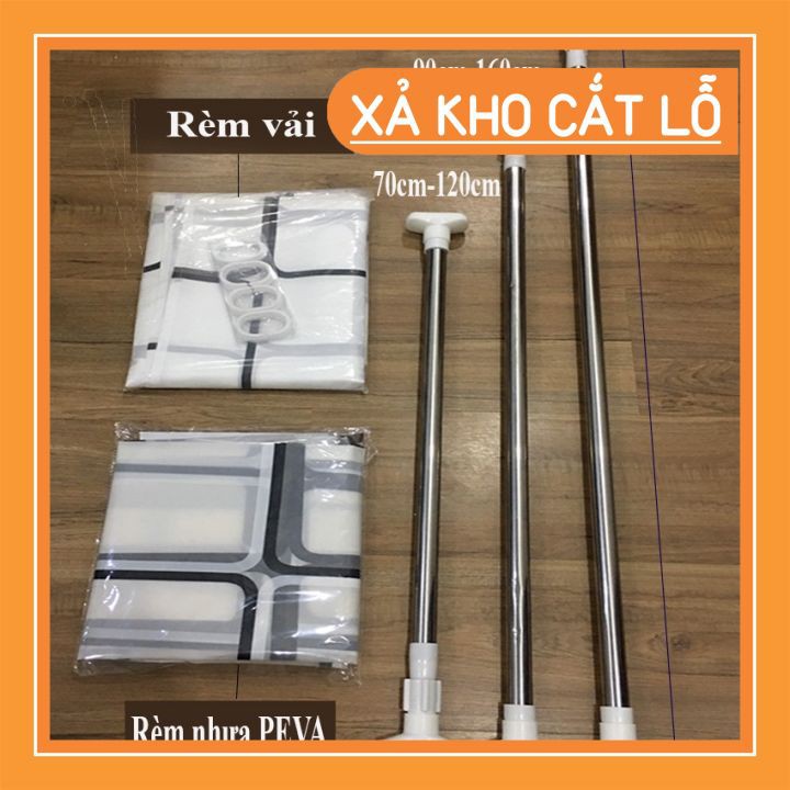♥️♥️ Thanh treo rèm cửa inox đa năng, không cần khoan tường hay bắt vít, thay đổi vị trí linh hoạt HT03
