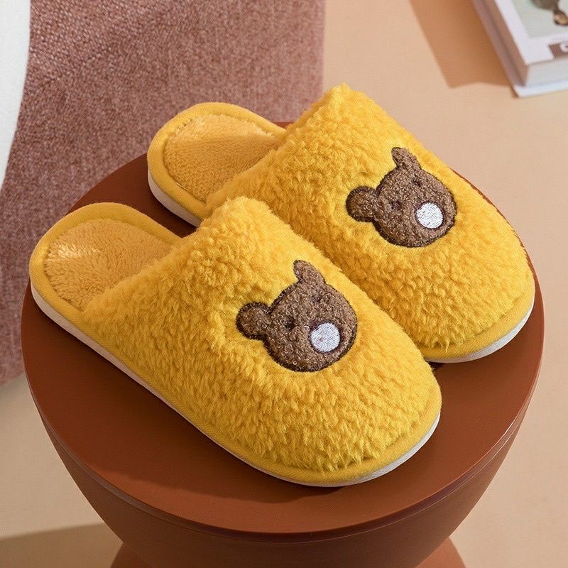 Dép Bông Đi Trong Nhà  Hình Gấu Nâu Dễ Thương Cute