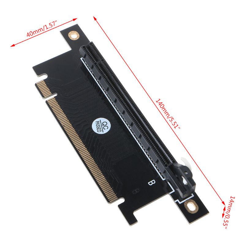 Card Đồ Họa PCI 16X 90 Độ Cho Máy Tính 1U / 2U Host 4 / 6cm