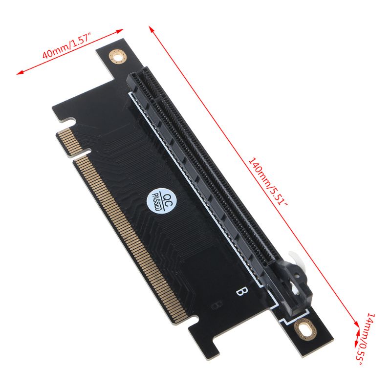 Card Đồ Họa Pci Express 16x Pci-E 90 Độ Cho 1u 2u Host 4 / 6cm Width