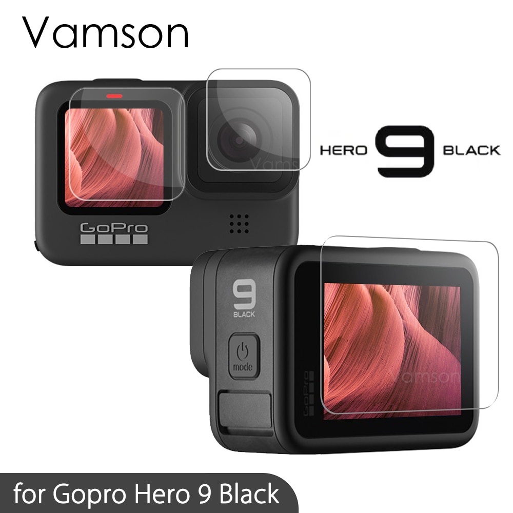 Bộ 1/2 kính cường lực để bảo vệ ống kính màn hình Gopro Hero 10 9