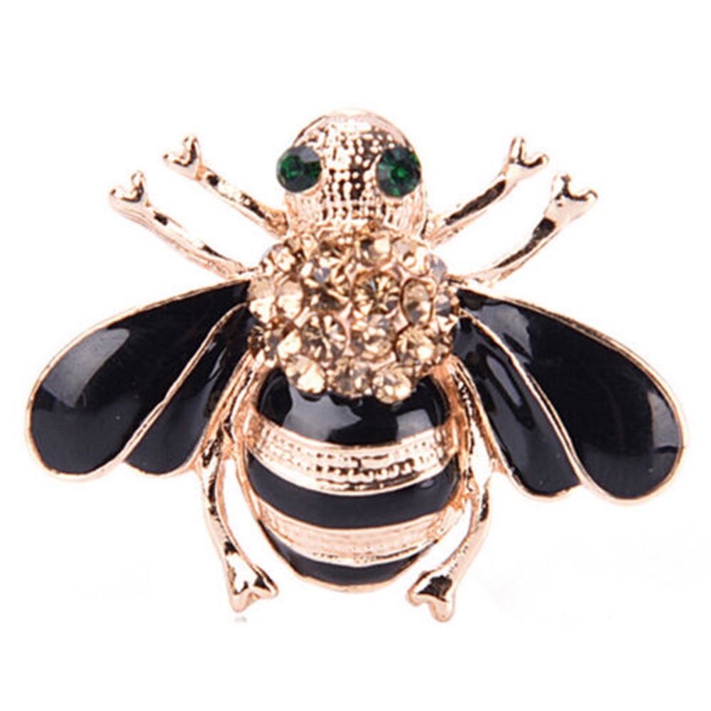 Ghim cài áo hình con ong đính đá phong cách thanh lịch dành cho nữ