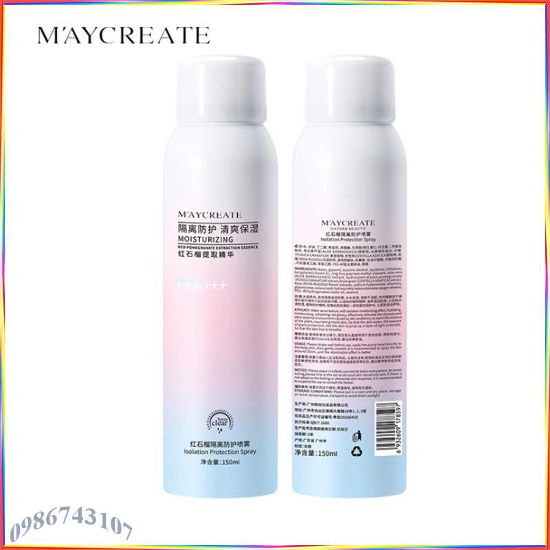 Xịt chống nắng Maycreate ACN50