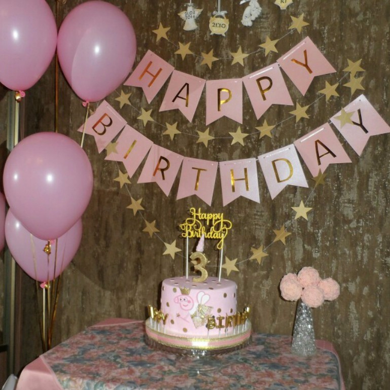 Dây Treo Trang Trí Sinh Nhật In Chữ Happy BIRTHDAY