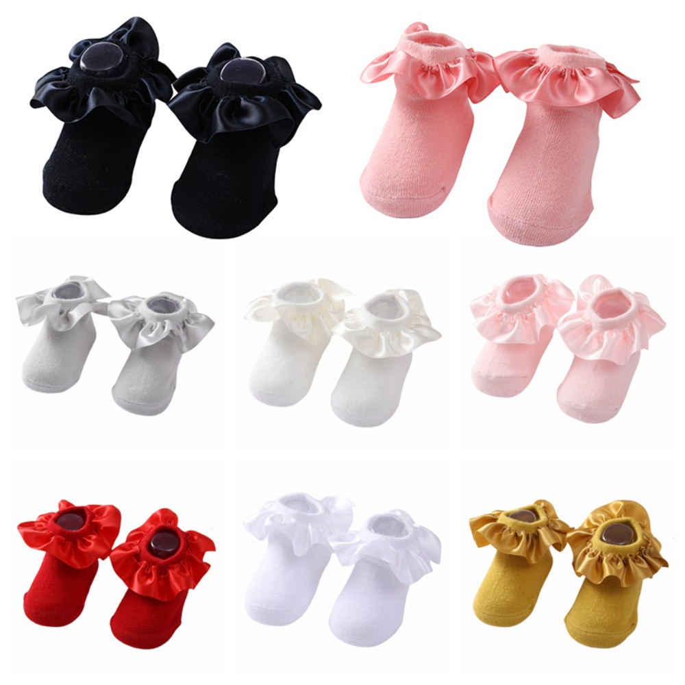 Vớ Cotton Satin Thoáng Khí Dành Cho Bé Gái