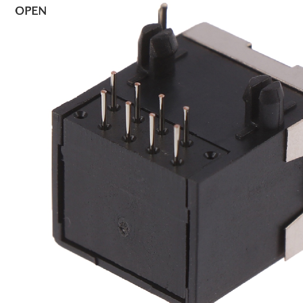 Bộ 10 Đầu Nối Dây Mạ Vàng RJ45 8 Pin PCB 8P8C my