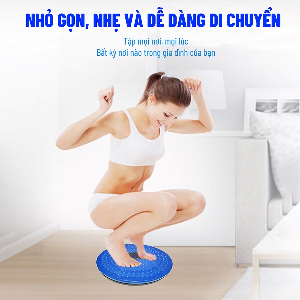 Đĩa Xoay Eo Tập Cơ Bụng, Dụng Cụ Tập Bụng Giảm Mỡ, Cải Thiện Tuần Hoàn Máu Amalife