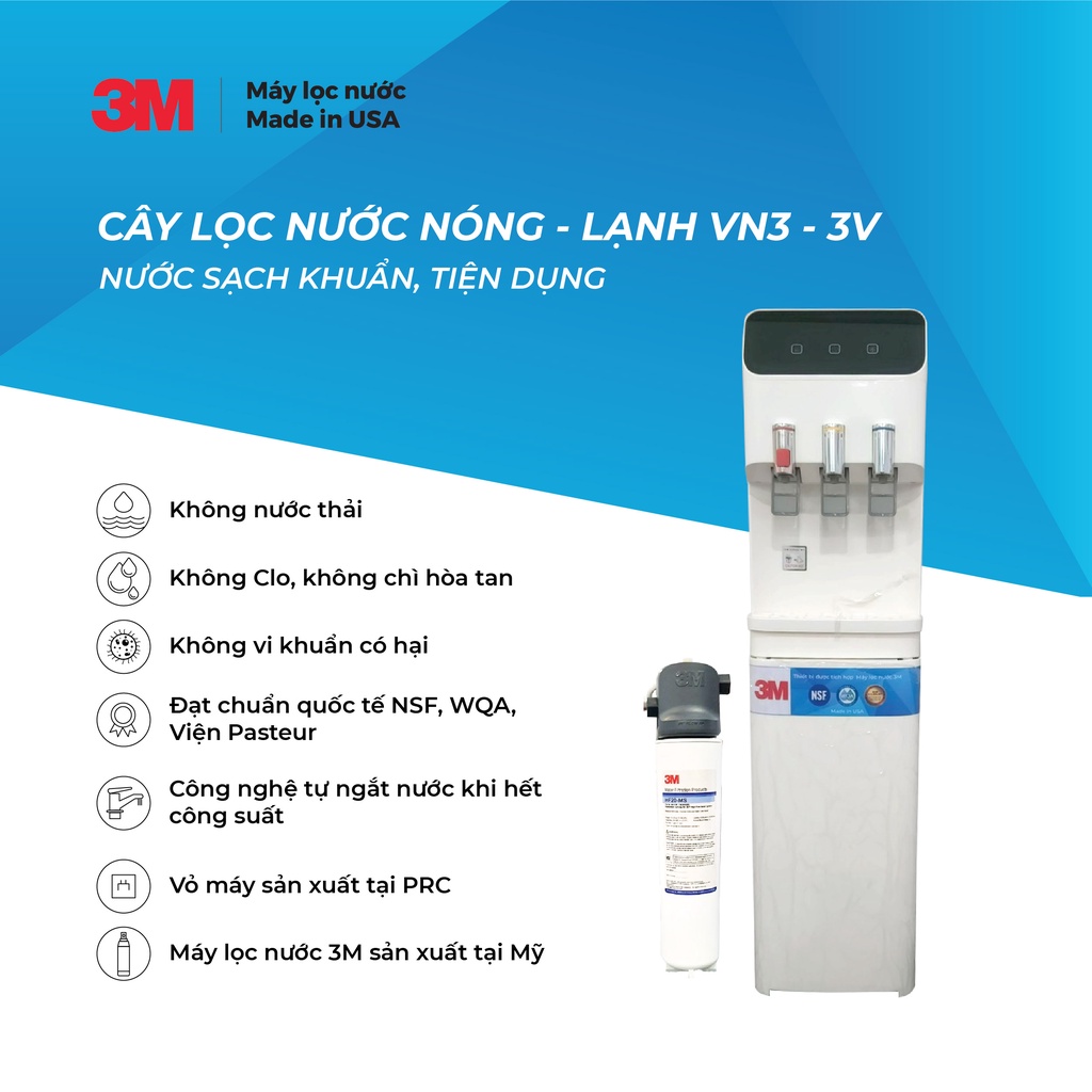 Máy Nóng Lạnh 3M VN3-3V (Sử Dụng Máy 3M Brew120-MS)