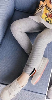 Quần legging len bo gấu