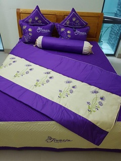 bộ ga chăn xoa satin