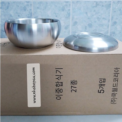 🌺(SALE 95k=>75k)Chén cơm inox 304 không nóng có nắp xk