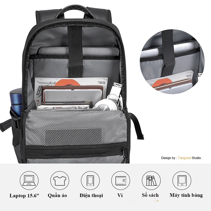 Balo chống sốc Laptop Macbook Cao Cấp Thời Trang TANGCOOL (có chống nước), PKC-BL35