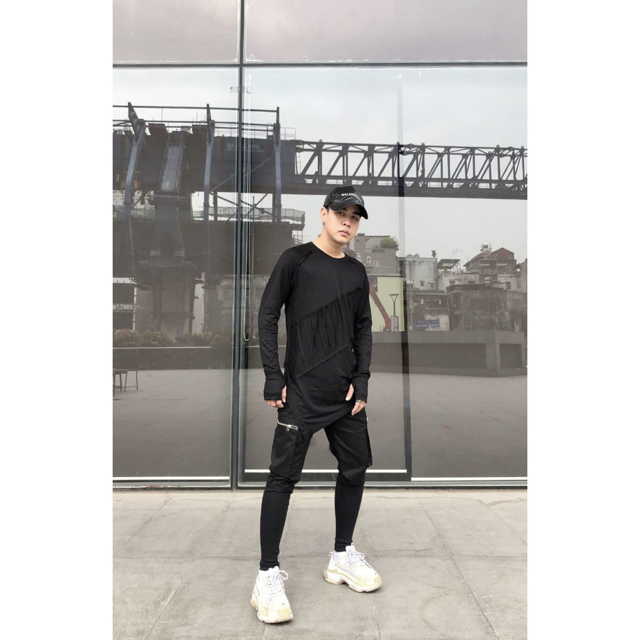 Áo thun dài tay rằng thân Lexuza 033