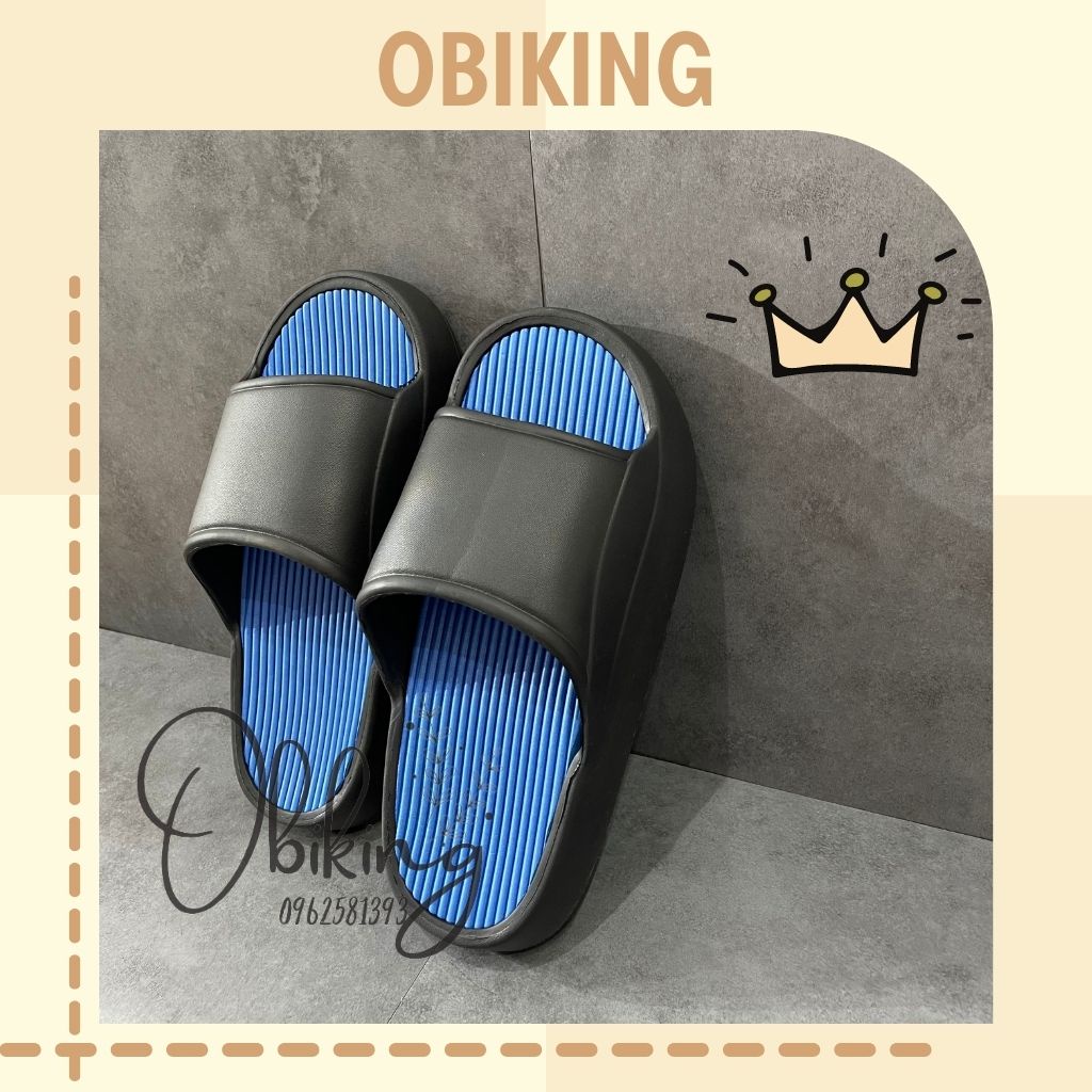 Dép bánh mì độn đế nguyên khối nam nữ - Dép unisex quai ngang tăng chiều cao 5cm