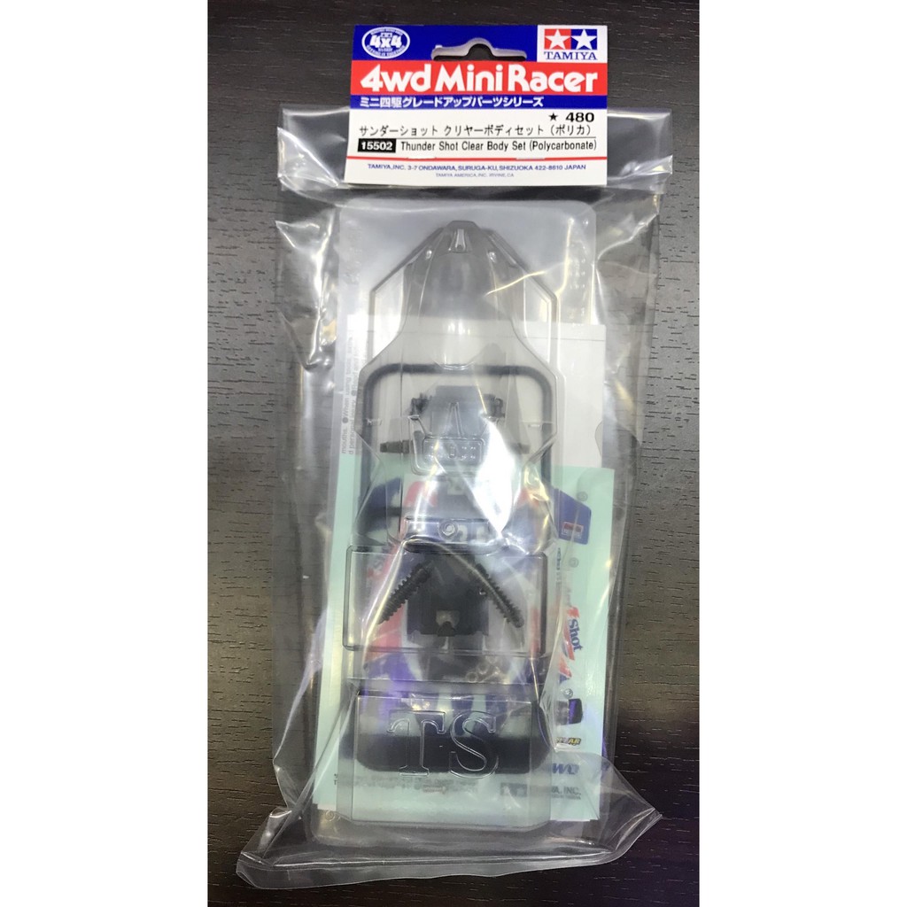 15502 Phụ Kiện mô hình xe đua lắp ráp Mini 4WD THUNDER SHOT CLEAR BODY SET