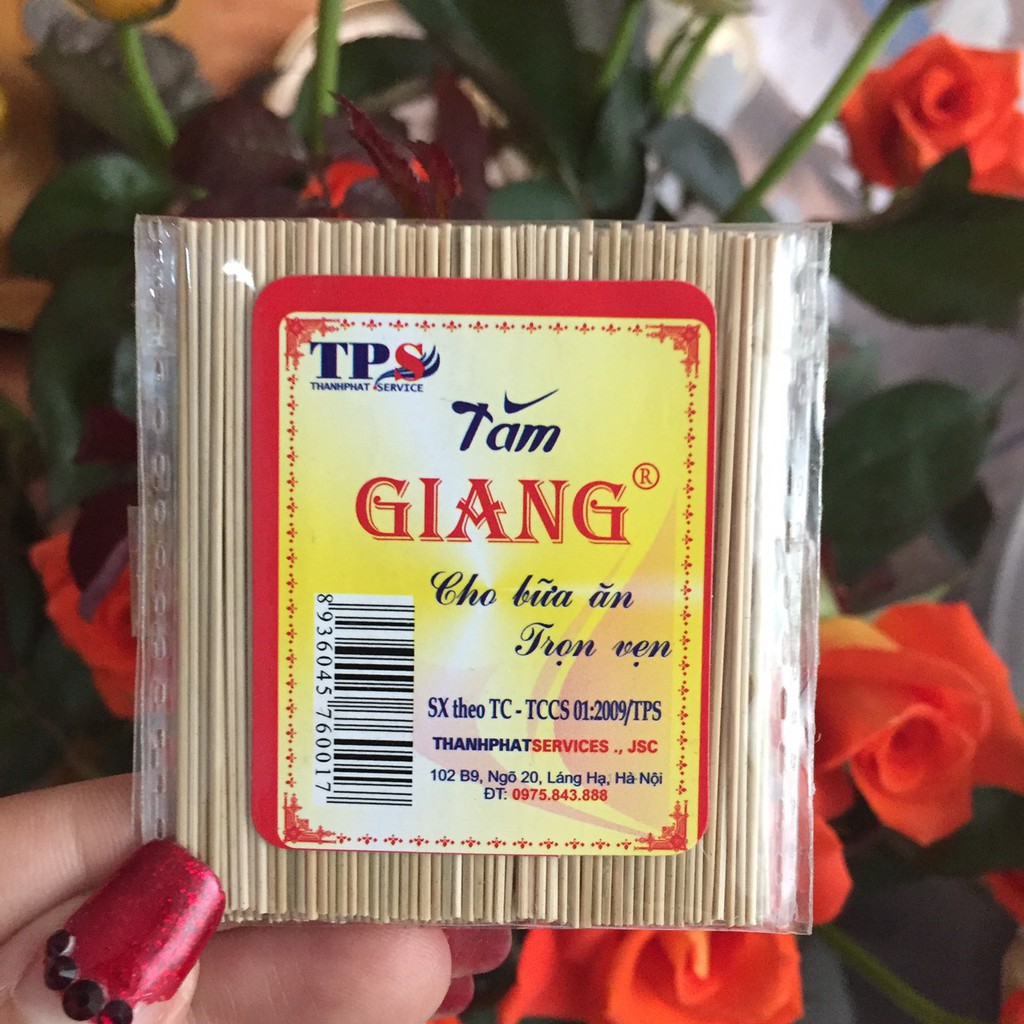 [ SALE 1.000 đồng ] Tăm GIANG SỊN gói nhỏ 1 lớp 50que làm từ cật cây Giang trên vùng núi cao