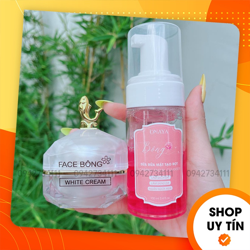 [Chính Hãng] Combo Kem Face Bông ONAYA + Sữa Rửa Mặt Tạo Bọt ONAYA