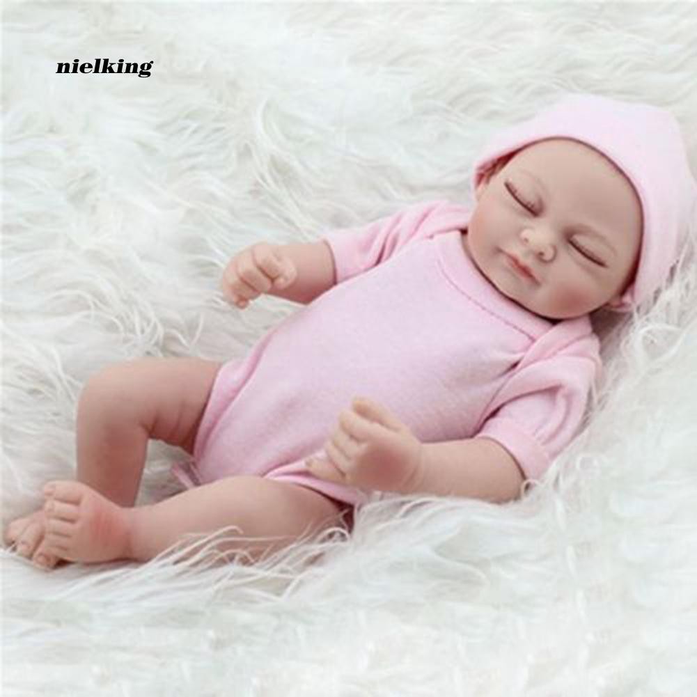 Búp bê em bé bằng silicone 10 inch giống hệt như thật