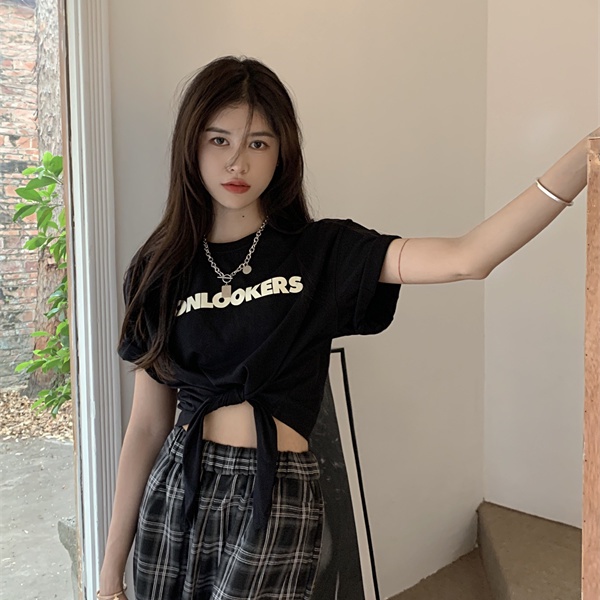 COZOK Áo Thun Croptop Tay Ngắn Thời Trang Cho Nữ