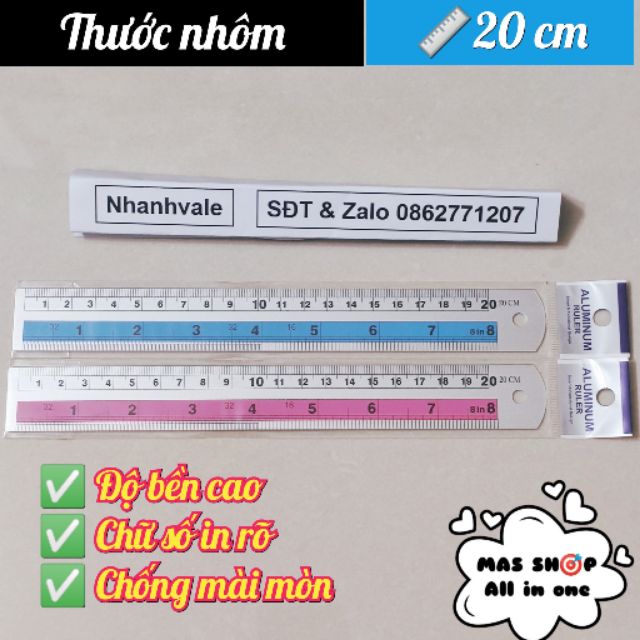 Thước nhôm 20cm