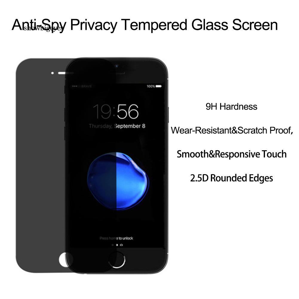 Miếng dán màn hình cường lực chống nhìn trộm dành cho iPhone 5/5s/6/6s/6p/6sp/7/7p