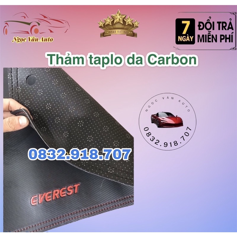 Thảm Taplo Da Ford Everest 2018 - 2021 Da Carbon Cao Cấp