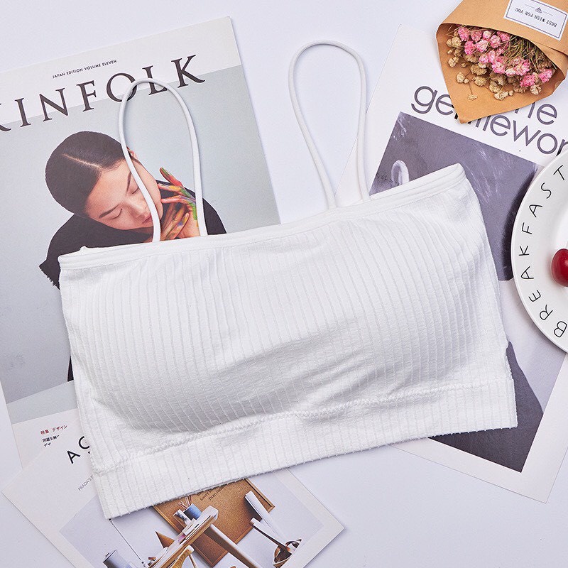 Áo bra 2 dây gân tăm thời trang cho nữ