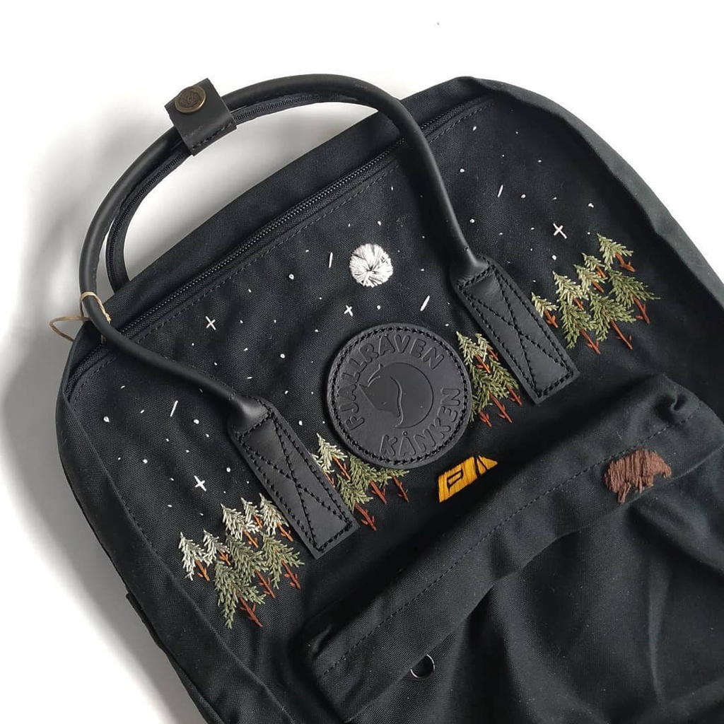 Balo Kanken Thêu Tay Unisex Đủ Màu Đủ Size