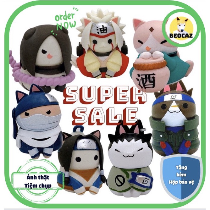 [Tách Lẻ][Tặng Hộp bảo vệ] Combo MẪU MÈO LỚN 6cm Mô Hình mèo chibi 16 nhân vật Naruto tsum tsum - Đồ chơi Naruto