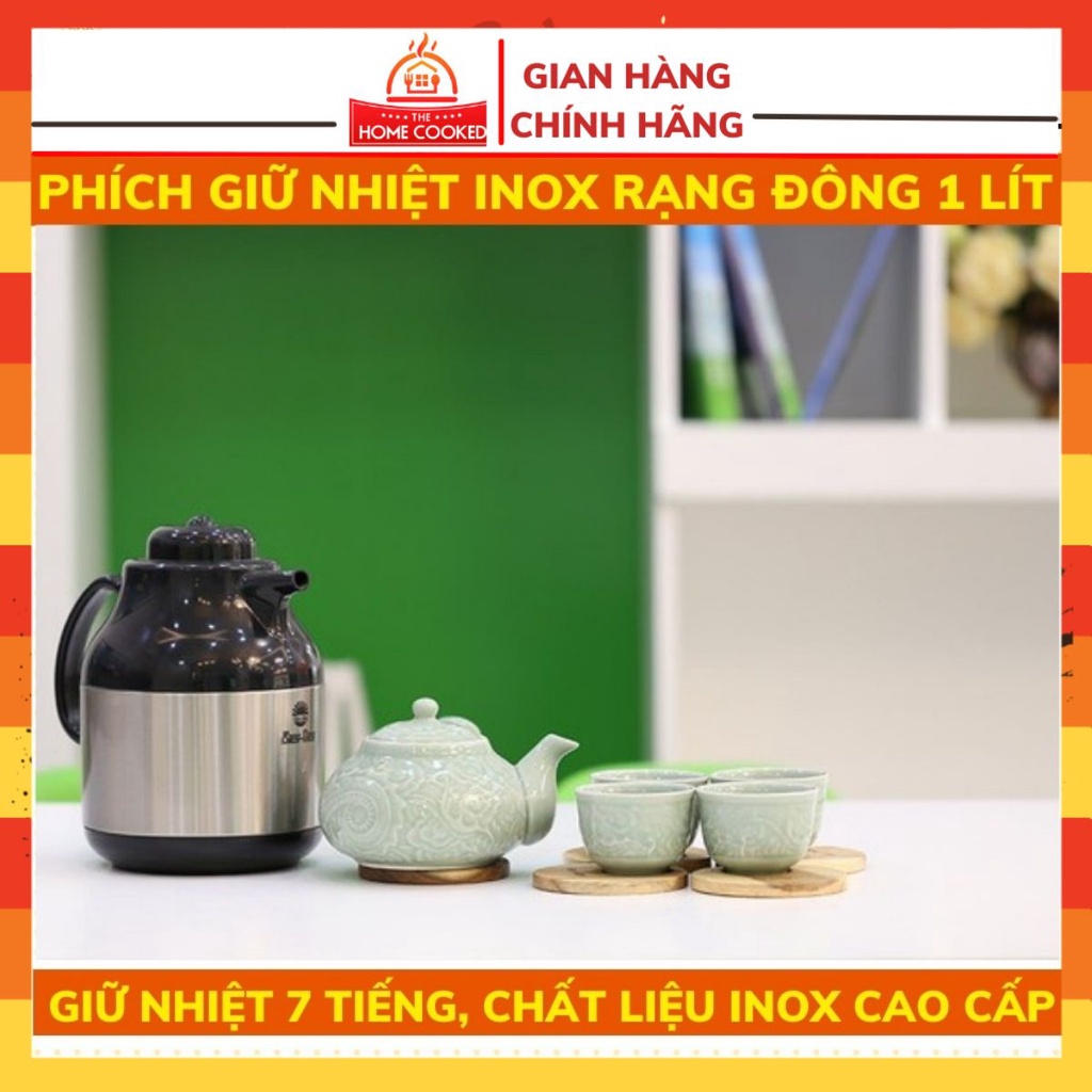 Phích giữ nhiệt 1 lít Inox Rạng Đông RD 1055ST1.E cao cấp siêu bền