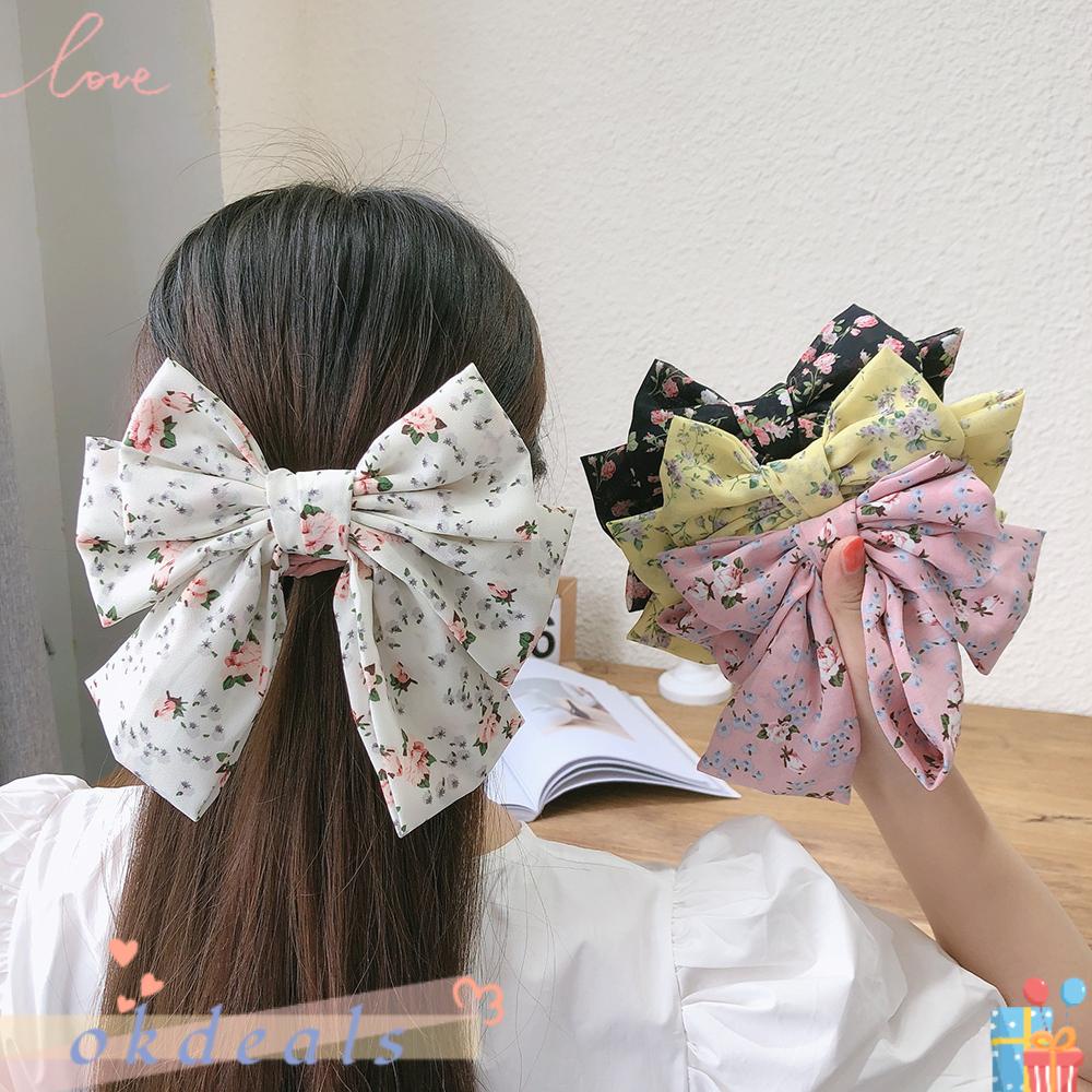 Kẹp Tóc Nơ Bằng Vải Voan Thời Trang Dành Cho Bạn Nữ