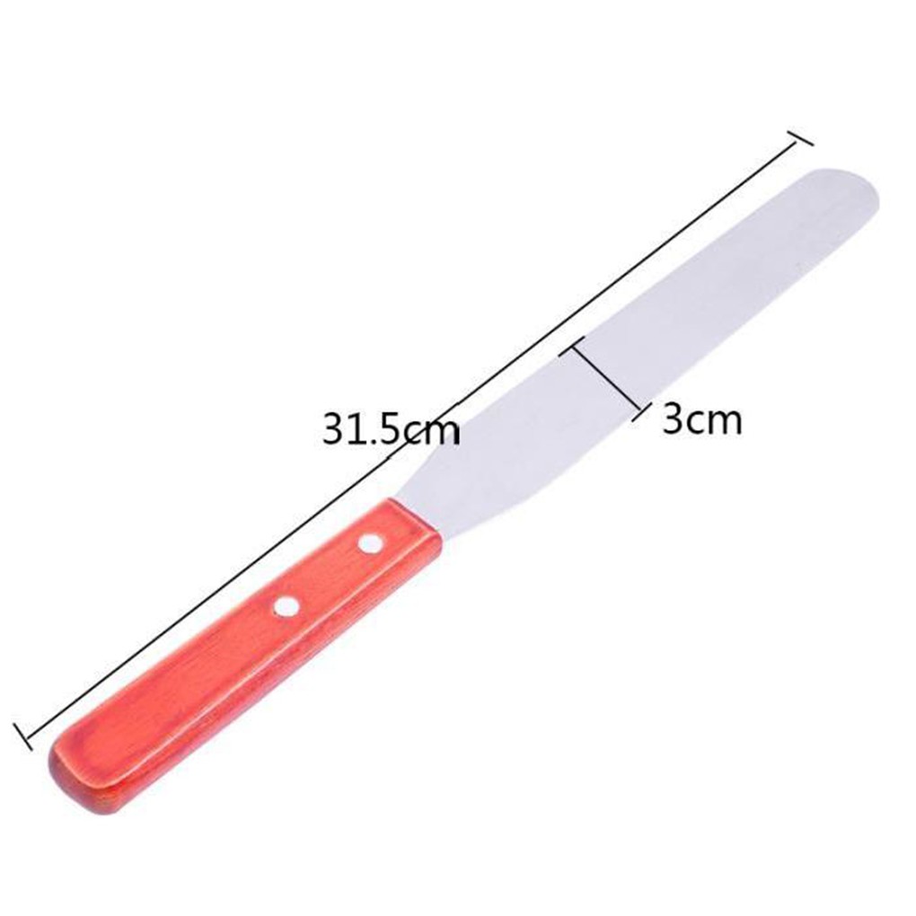 Dao chà láng bánh kem 8 inch cán gỗ