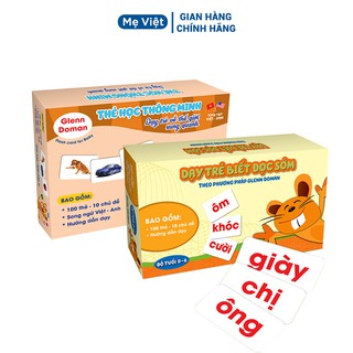 Combo Bộ Thẻ Học Thế Giới Xung Quanh + Đọc Chuẩn Flashcard Glenn Doman