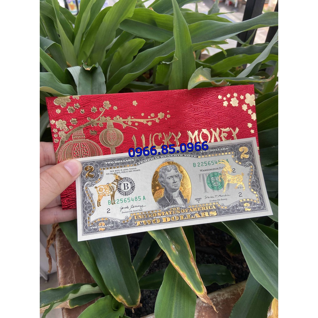Tờ 2 Đô, 2 USD In Hình 12 Con Giáp Mạ Vàng 3D Kỷ Niệm Làm Quà Tặng, Sưu Tầm, Trang Trí