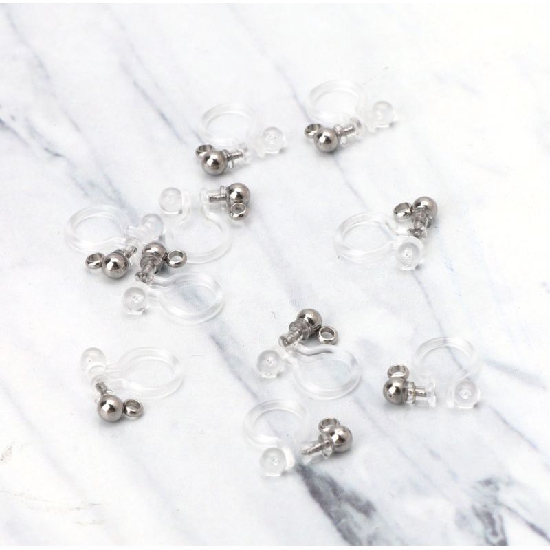 Set 10 Khuyên Tai Không Cần Xỏ Lỗ Đơn Giản Tiện Dụng