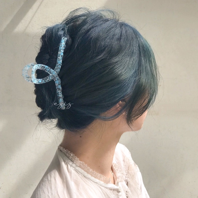 [K48/K49] KẸP GẮP TÓC CÀNG CUA HOẠ TIẾT PHẨY SƠN TRONG SUỐT HOT TREND HÀN QUỐC - ESIS ACCESSORIES