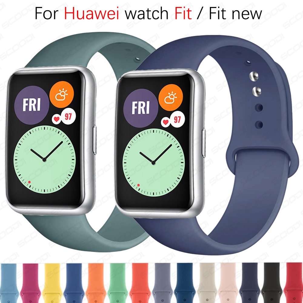 Dây đeo silicon cho đồng hồ thông minh huawei watch fit new