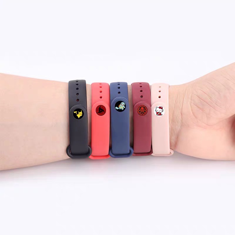 Nút khóa kim loại hình avengers thay thế cho vòng tay thể thao Xiaomi Mi Band 2/3/4/5/6