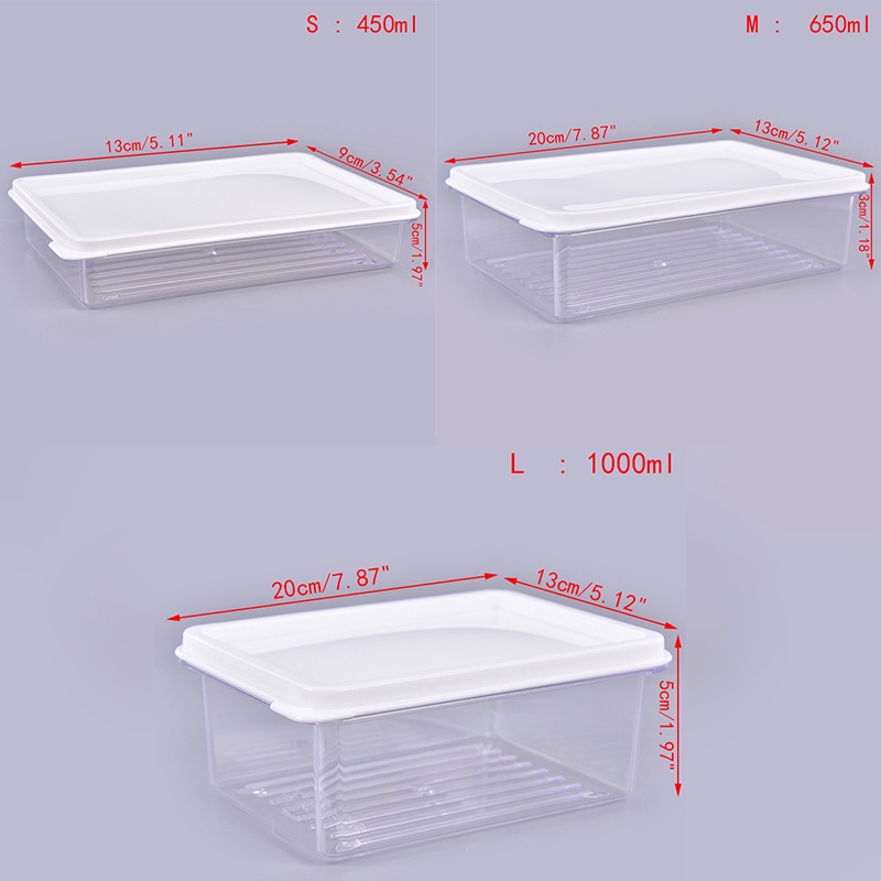 Bộ 3 Hộp Đựng Thực Phẩm Trong Tủ Lạnh