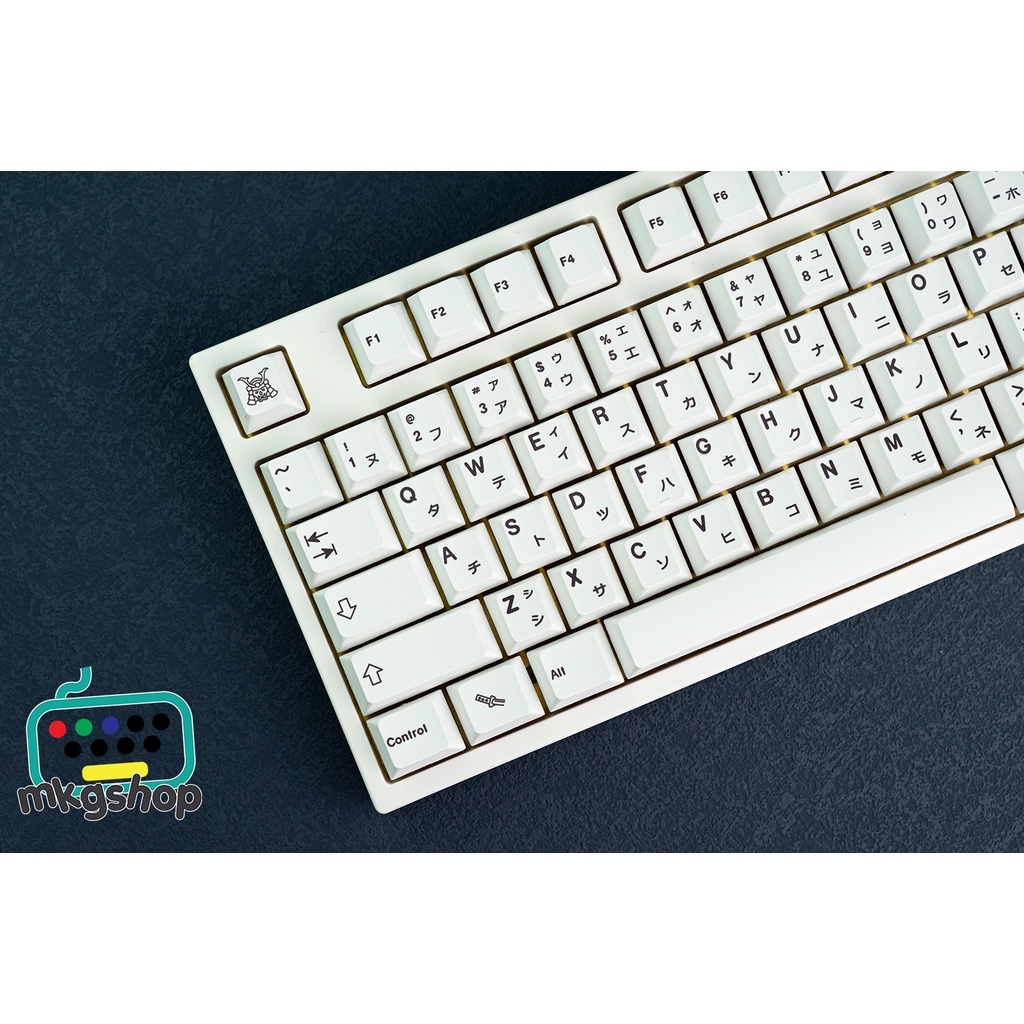 Keycap Honor nhựa PBT, màu bow trắng chữ đen in nhiệt dyesub, 133 nút bàn phím cơ
