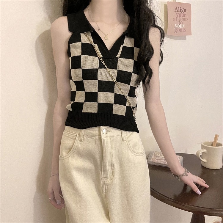 [Hana And Alice] Áo Dệt Kim Hai Dây Gợi Cảm Cho Nữ