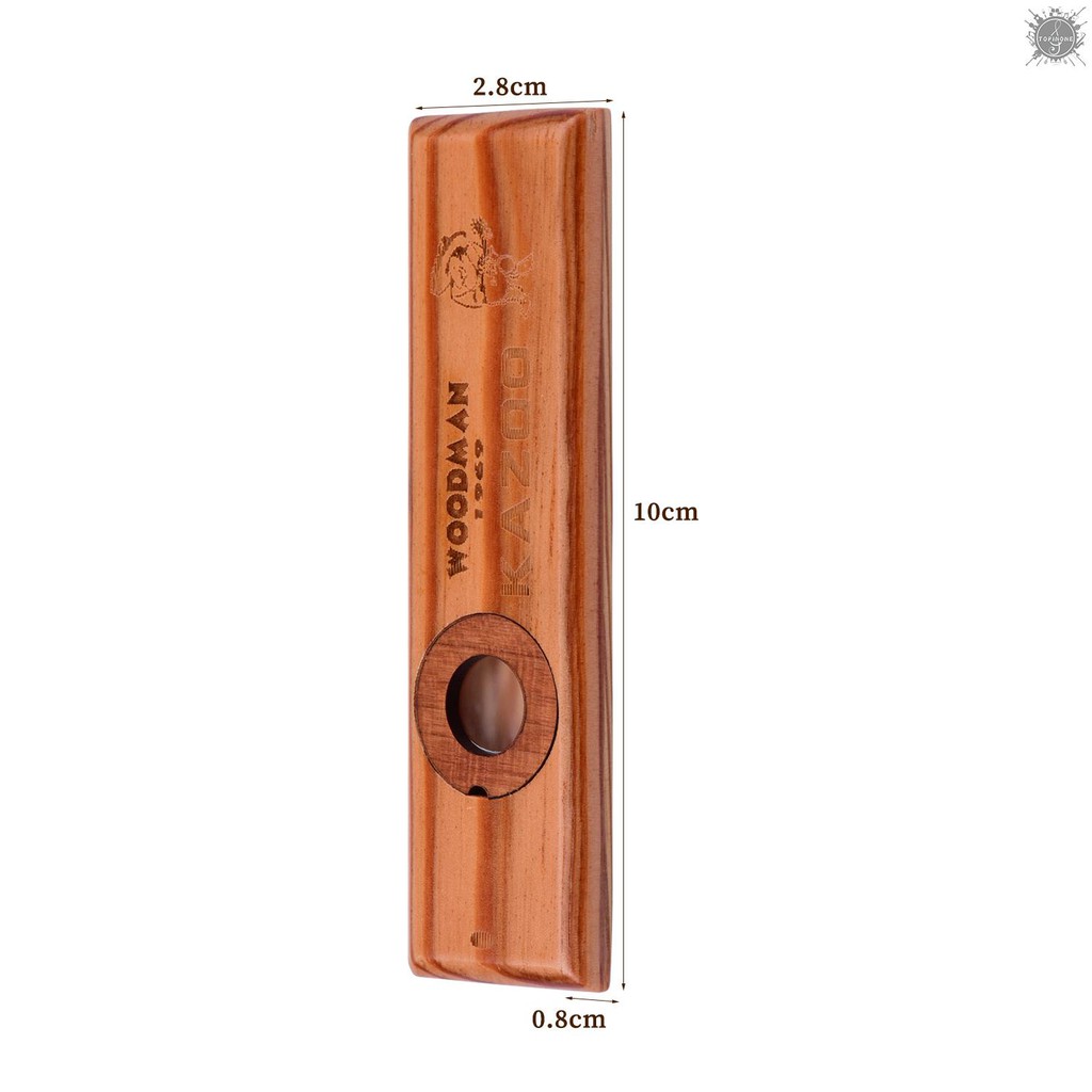 HANDMADE Kèn Kazoo Gỗ Kèm Hộp Kim Loại Cho Bé