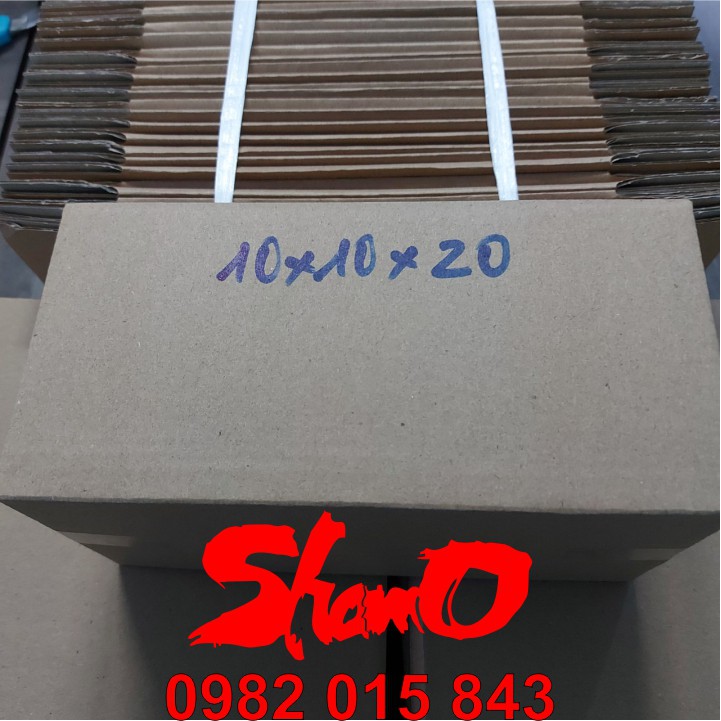 [ 50 chiếc ] Hộp carton KT: 20cm x 10cm x 10cm – Dùng trong công tác đóng hàng hỗ trợ vận chuyển - Hộp COD