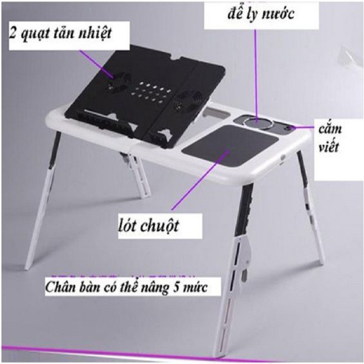 Bàn Laptop Đa Năng Thương Hiệu E-Table LD09 - Bàn Laptop Xếp Hình Đa Năng