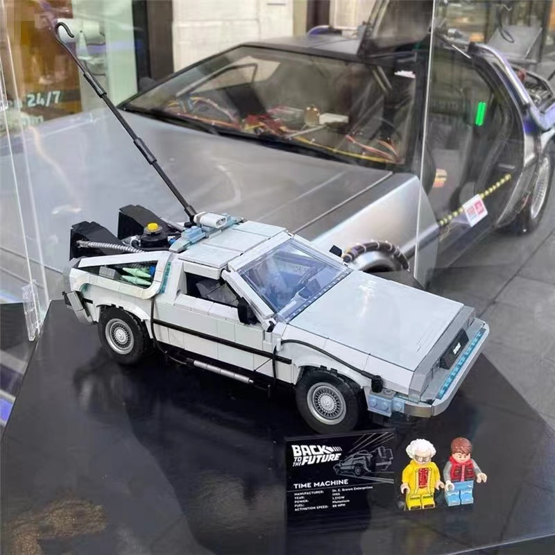 Đồ chơi Lắp ráp Mô hình Siêu xe 99998 Back To The Future DeLoreaned Racing Car DMC-12 Time Machine Fit 10300