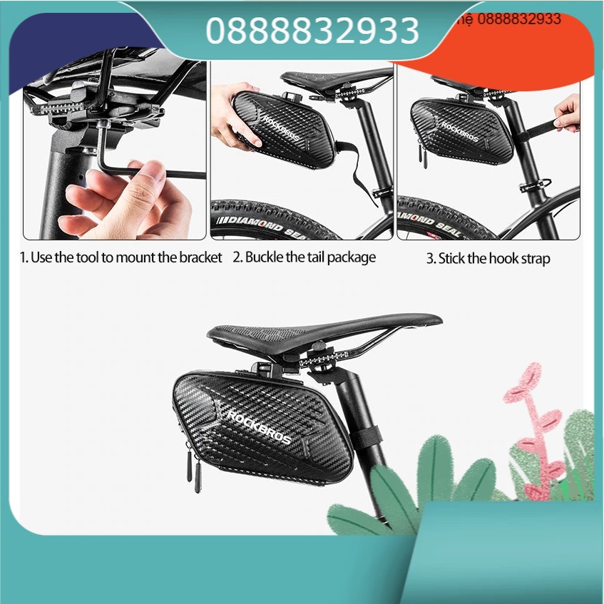 Túi để đồ treo cọc yên xe đạp chống nước Rockbros B59