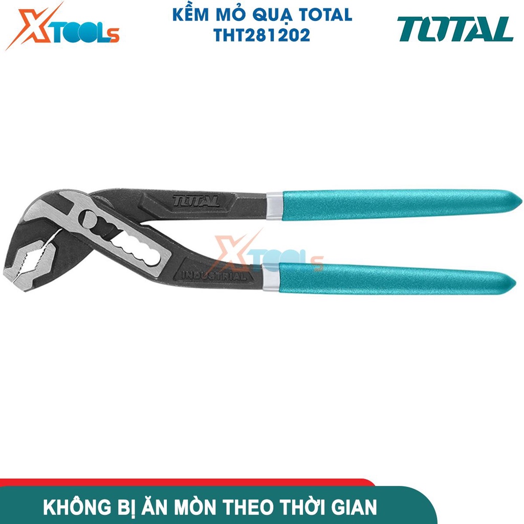 Kềm mỏ quạ công nghiệp Total 12inch(30cm) thép cr-v cao cấp, 7 nấc mở tiện lợi, mở tối đa 5cm [CHÍNH HÃNG][XTOOLS]